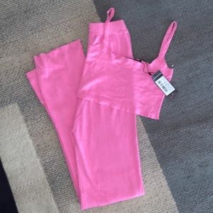 Women Pink Trouser and bralet set size small
